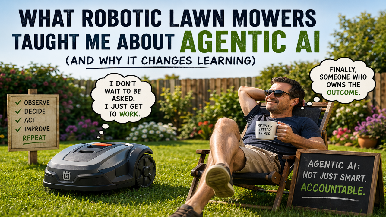 What Robotic Lawn Mowers Taught Me About Agentic AI (And Why It Changes Learning)
